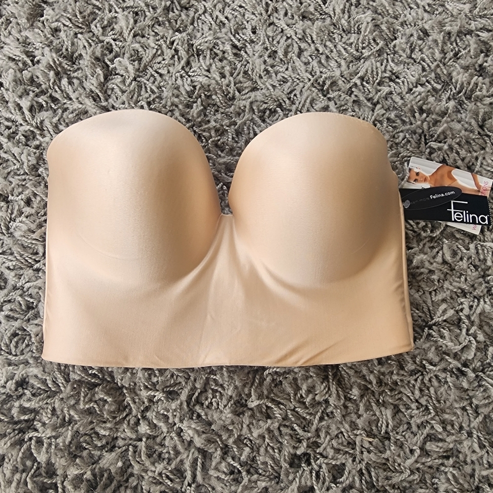 NWT Felina low back strapless bra 36D